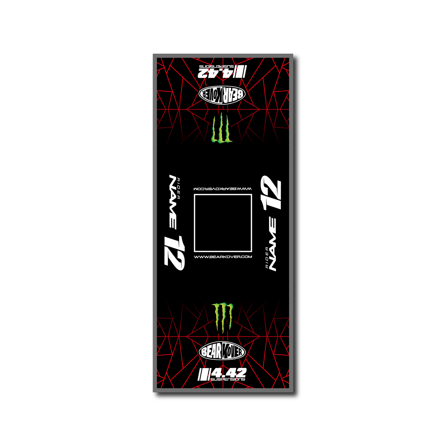 tapis environnemental motocross enduro cut red