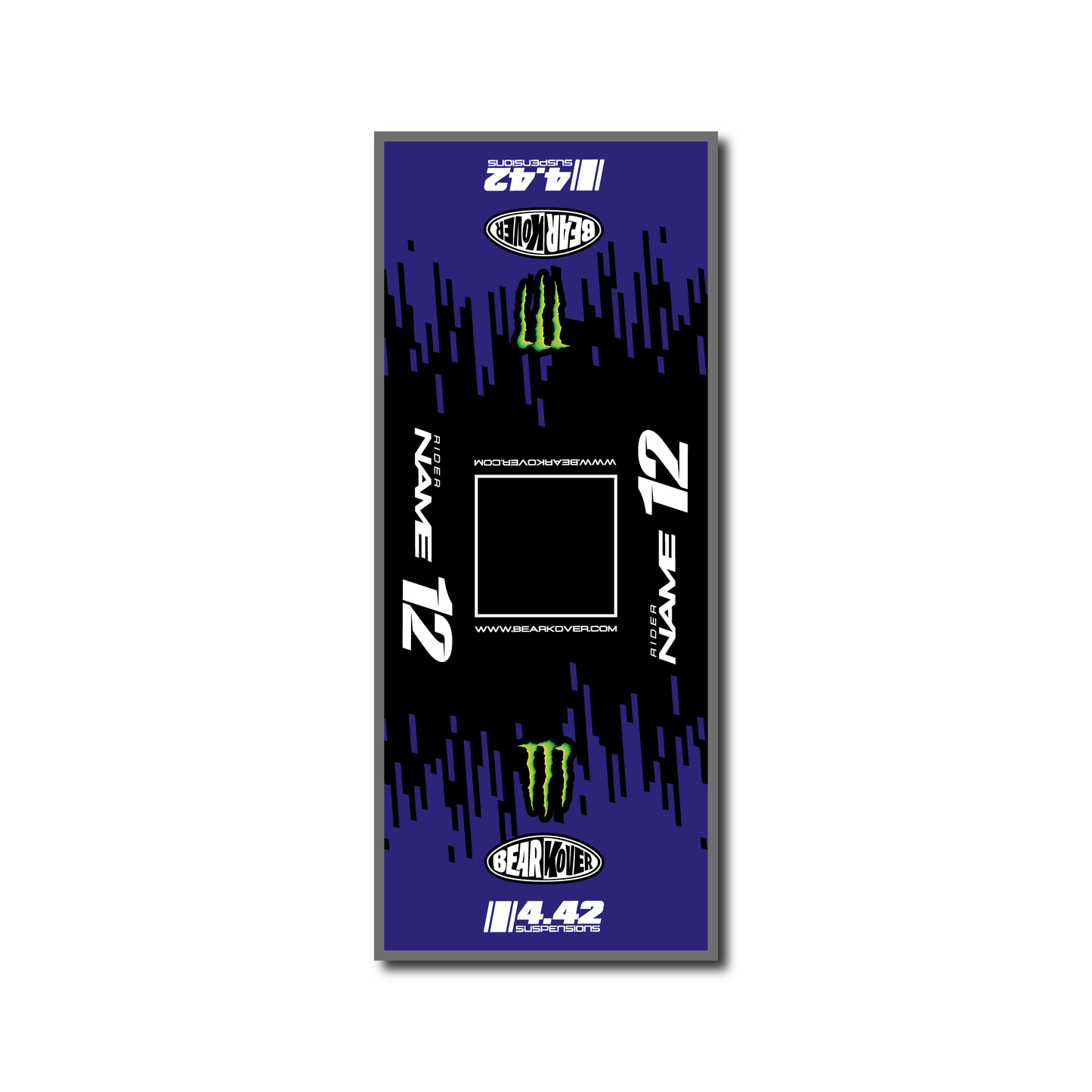 tapis environnemental motocross enduro line blue