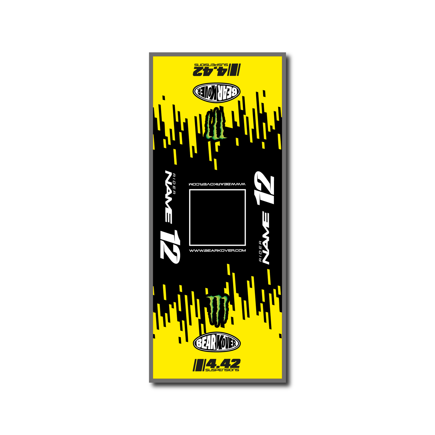 tapis environnemental motocross enduro line yellow