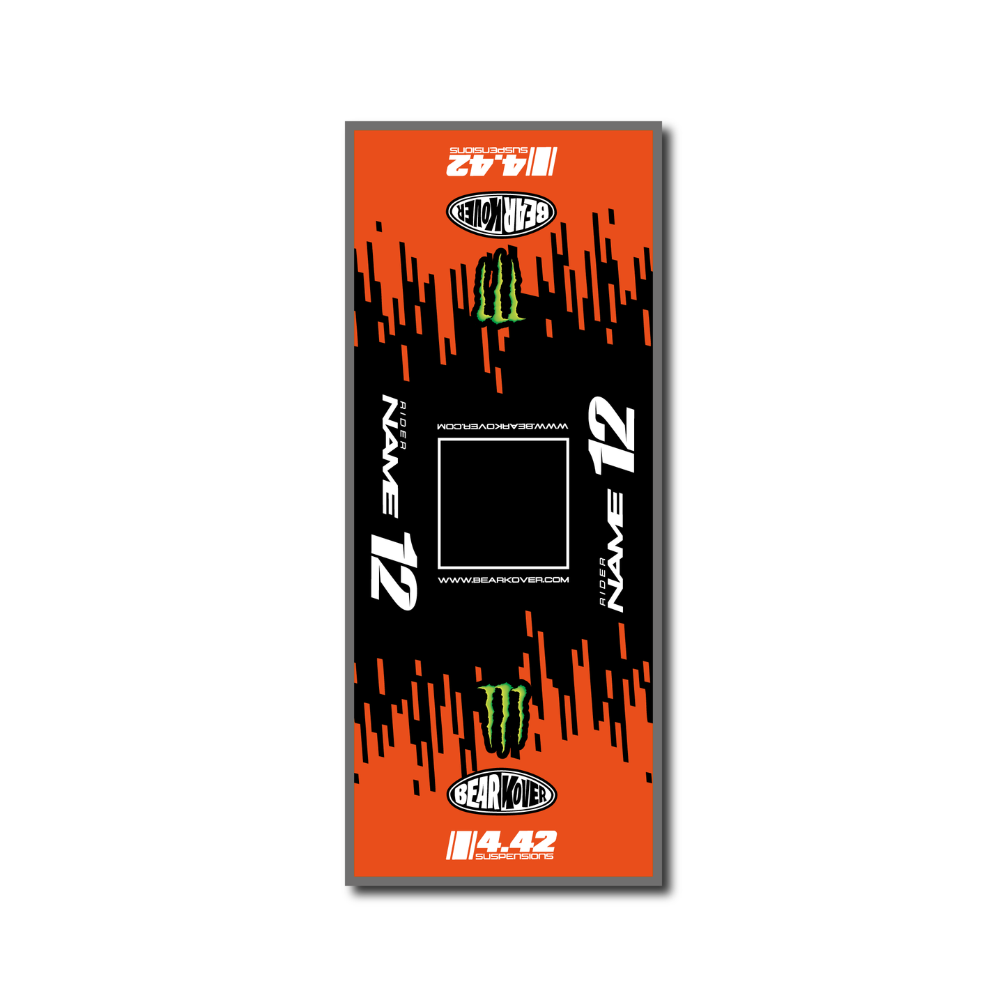 tapis environnemental motocross enduro line orange