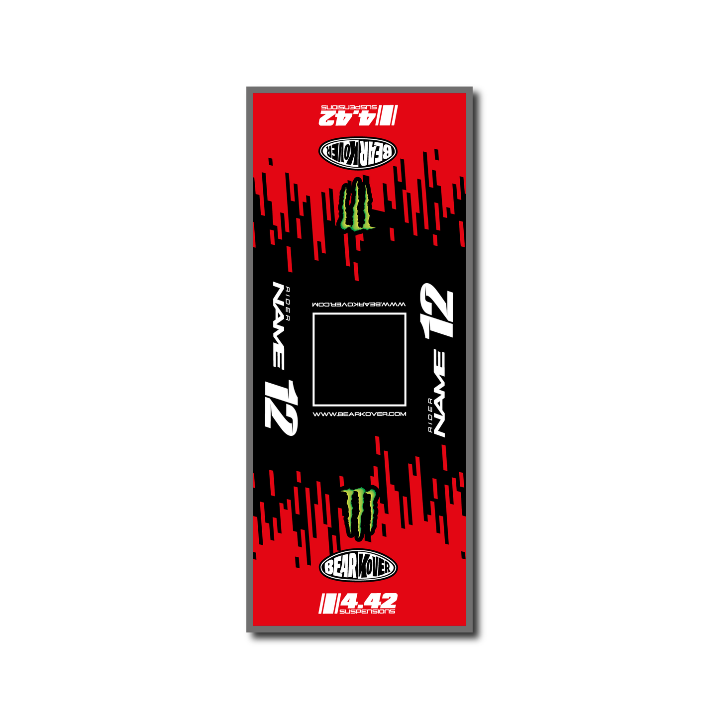 tapis environnemental motocross enduro line red